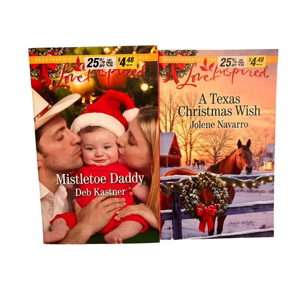 Love Inspired CHRISTIAN Romance NOVELS Lot of (2) CHRISTMAS Mistletoe Texas‎